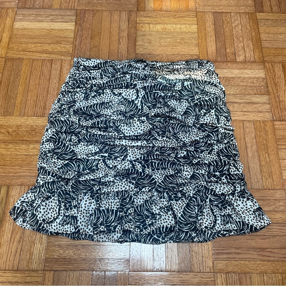 NWT Zara Ruffle Mini Skirt